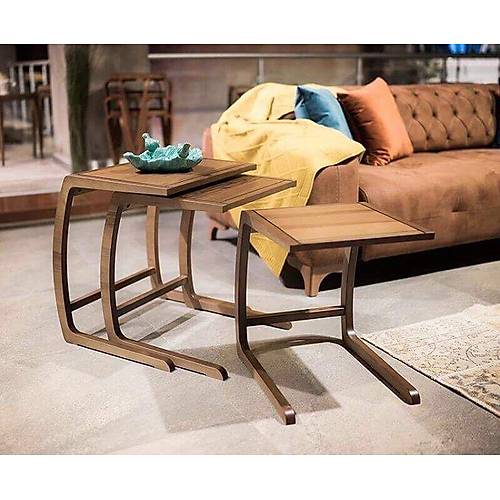 Prada Ceviz Zigon Sehpa - Görsel 2